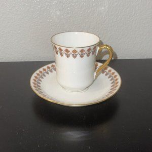 Vintage Haviland Limoges France, TEA CUP AND SAUCER Schleiger 753